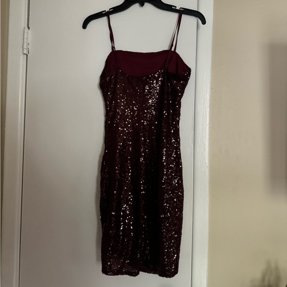 Emerald Sunday Sprakly Cranberry Red Mini Dress - Picture 7 of 7